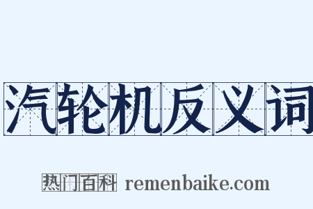 汽轮机反义词是什么意思的图片